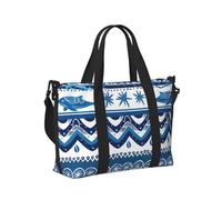 Mexpekil Borsone da viaggio, impermeabile, per sport, palestra, grande, per il fine settimana, per donne, uomini, bagaglio a mano, Motivo oceano Boho, Taglia unica