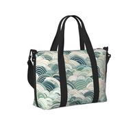 Mexpekil Borsone da viaggio, impermeabile, per sport, palestra, grande, per il fine settimana, per donne, uomini, bagaglio a mano, Onde dell’oceano., Taglia unica