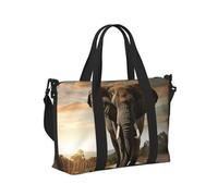 Mexpekil Borsone da viaggio, impermeabile, per sport, palestra, grande, per il fine settimana, per donne, uomini, bagaglio a mano, Elefante che cammina., Taglia unica