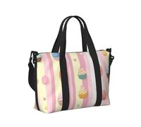 Mexpekil Borsone da viaggio, impermeabile, per sport, palestra, grande, per il fine settimana, per donne, uomini, bagaglio a mano, Uova A Strisce Di Pasqua, Taglia unica