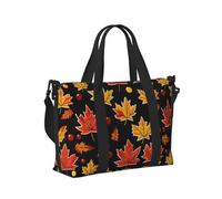 Mexpekil Borsone da viaggio, impermeabile, per sport, palestra, grande, per il fine settimana, per la notte, per donne e uomini, pieghevole, Foglie d'acero autunnali del Ringraziamento, taglia unica