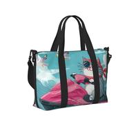 Mexpekil Borsone da viaggio, impermeabile, per sport, palestra, grande, per il fine settimana, per la notte, per donne e uomini, pieghevole, Cavalcando il gatto, taglia unica