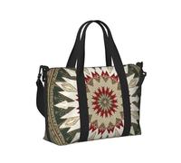 Mexpekil Borsone da viaggio, impermeabile, per sport, palestra, grande, per il fine settimana, per la notte, per donne e uomini, pieghevole, Bella stella mandala, taglia unica