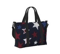 Mexpekil Borsone da viaggio, impermeabile, per sport, palestra, grande, per il fine settimana, per la notte, per donne e uomini, pieghevole, Modello di stelle, taglia unica