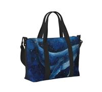 Mexpekil Borsone da viaggio, impermeabile, per sport, palestra, grande, per il fine settimana, per la notte, per donne e uomini, pieghevole, Balena Nuoto Mare Profondo, taglia unica