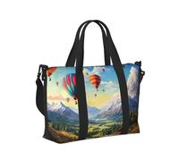 Mexpekil Borsone da viaggio, impermeabile, per sport, palestra, grande, per il fine settimana, per la notte, bagaglio a mano, borse per il volo, Paesaggio mongolfiera, Taglia unica