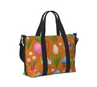 Mexpekil Borsone da viaggio, impermeabile, per sport, palestra, grande, per il fine settimana, per la notte, per donne e uomini, pieghevole, Cestini per coniglietti di uova di Pasqua, taglia unica