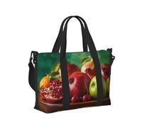 Mexpekil Borsone da viaggio, impermeabile, per sport, palestra, grande, per il fine settimana, per la notte, per donne e uomini, pieghevole, Mele Melograni Limoni, taglia unica