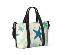 Mexpekil Borsone da viaggio, impermeabile, per sport, palestra, grande, per il fine settimana, per la notte, per donne e uomini, pieghevole, Sarfish Blu Verde, taglia unica