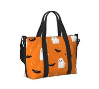 Mexpekil Borsone da viaggio, impermeabile, per sport, palestra, grande, per il fine settimana, per la notte, per donne e uomini, pieghevole, Pipistrello fantasma cartone anim, taglia unica