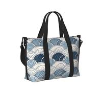 Mexpekil Borsone da viaggio, impermeabile, per sport, palestra, grande, per il fine settimana, per la notte, bagaglio a mano, borse per il volo, Onda d'arte, Taglia unica