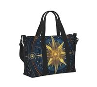 Mexpekil Borsone da viaggio, impermeabile, per sport, palestra, grande, per il fine settimana, per la notte, per donne e uomini, pieghevole, Bussola d'oro, taglia unica