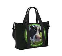 Mexpekil Borsone da viaggio, impermeabile, per sport, palestra, grande, per il fine settimana, per la notte, per donne e uomini, pieghevole, Divertente mucca cercando, taglia unica