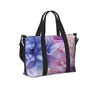 Mexpekil Borsone da viaggio, impermeabile, per sport, palestra, grande, per il fine settimana, per la notte, bagaglio a mano, borse per il volo, Pittura A Olio Fiori Viola, Taglia unica