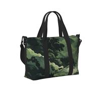 Mexpekil Borsone da viaggio, impermeabile, per sport, palestra, grande, per il fine settimana, per la notte, bagaglio a mano, borse per il volo, Camouflage Verde Scuro, Taglia unica