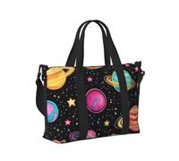 Mexpekil Borsone da viaggio, impermeabile, per sport, palestra, grande, per il fine settimana, per la notte, per donne e uomini, pieghevole, Pianeti Stelle Universo, taglia unica