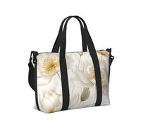 Mexpekil Borsone da viaggio, impermeabile, per sport, palestra, grande, per il fine settimana, per la notte, per donne e uomini, pieghevole, Fiori di loto, taglia unica