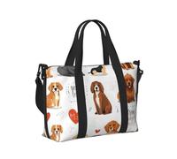 Mexpekil Borsone da viaggio, impermeabile, per sport, palestra, grande, per il fine settimana, per la notte, per donne e uomini, pieghevole, Animali Cucciolo Cane Divertente, taglia unica