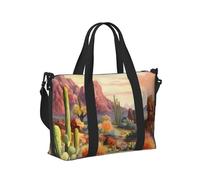 Mexpekil Borsone da viaggio, impermeabile, per sport, palestra, grande, per il fine settimana, per la notte, bagaglio a mano, borse per il volo, Cactus di pietra del deserto, Taglia unica