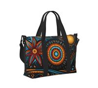 Mexpekil Borsone da viaggio, impermeabile, per sport, palestra, grande, per il fine settimana, per la notte, bagaglio a mano, borse per il volo, Motivo artistico tribale, Taglia unica