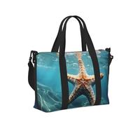 Mexpekil Borsone da viaggio, impermeabile, per sport, palestra, grande, per il fine settimana, per la notte, bagaglio a mano, borse per il volo, Oceano Stella Mar, Taglia unica