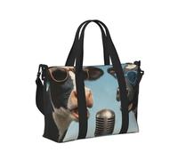 Mexpekil Borsone da viaggio, impermeabile, per sport, palestra, grande, per il fine settimana, per la notte, per donne e uomini, pieghevole, Due mucche cantano, taglia unica