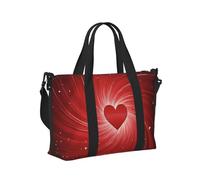 Mexpekil Borsone da viaggio, impermeabile, per sport, palestra, grande, per il fine settimana, per la notte, per donne e uomini, pieghevole, Turbinio Cuore Rosso, taglia unica