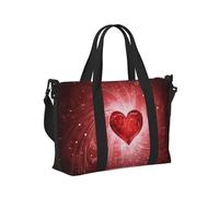 Mexpekil Borsone da viaggio, impermeabile, per sport, palestra, grande, per il fine settimana, per la notte, per donne e uomini, pieghevole, Cuore rosso turbinio, taglia unica