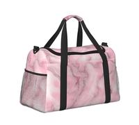 Mexpekil Borsone da viaggio in marmo rosa, impermeabile, per sport, palestra, danza, grande, weekender, per la notte, pieghevole, da viaggio, per donne e uomini, Marmo rosa., Taglia unica