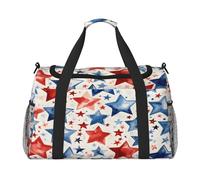 Mexpekil Borsone da viaggio Independense Day Star Red Blue Carry On Tote Bags per donne uomini borsa sportiva da palestra leggera borsa da weekend borsa da notte con tracolla, Multi, Taglia unica