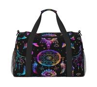 Mexpekil Borsone da viaggio magico acchiappasogni piuma borsone da viaggio unisex sport fine settimana notte palestra borsone borsa da trasporto, Multicolore, 19.7x10.2x13 in, Borsone da viaggio