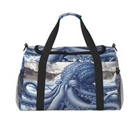 Mexpekil Borsone da viaggio Ocean Octopus Retro Pirate Ship Carry On Tote Bags per donne uomini Sport Palestra Duffel Leggero Weekender Pernottamento Borsa con tracolla, Multi, Taglia unica, Borsone