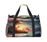 Mexpekil Borsone da viaggio tropicale Hawaii palma mare spiaggia borse tote per donne uomini sport palestra borsone leggero weekender borsa da notte con tracolla, Multi, Taglia unica, Borsone da