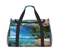 Mexpekil Borsone da viaggio tropicale Hawaii spiaggia mare borse tote per donne uomini sport palestra borsa leggera weekend borsa da notte con tracolla, Multi, Taglia unica, Borsone da viaggio