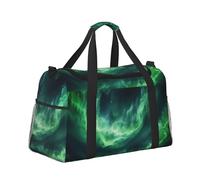 Mexpekil Borsone grande bagaglio a mano borse impermeabili Weekender borse pieghevole Tote Bag, Astratto Cielo Verde, Taglia unica