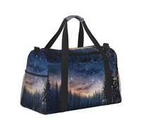 Mexpekil Borsone grande bagaglio a mano borse impermeabili Weekender borse pieghevole Tote Bag, Foresta Galaxy Cielo, Taglia unica