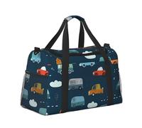 Mexpekil Borsone grande da portare a mano, impermeabile, borsa da weekender, pieghevole, per viaggi, sport, danza, Traffico Camion, One Size, Classico