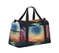 Mexpekil Borsone grande da portare a mano, impermeabile, per weekender, pieghevole, per viaggi, sport, palestra, danza, Magia spaziale, Taglia unica
