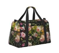 Mexpekil Borsone grande da portare a mano, impermeabile, per weekender, pieghevole, per viaggi, sport, palestra, danza, Dipinto ad olio Rose, Taglia unica