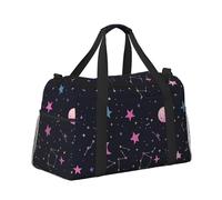 Mexpekil Borsone grande da portare a mano, impermeabile, per weekender, pieghevole, per viaggi, sport, palestra, danza, Costellazioni di stelle, Taglia unica