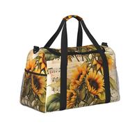 Mexpekil Borsone grande da portare a mano, impermeabile, per weekender, pieghevole, per viaggi, sport, palestra, danza, Girasole Canzone, Taglia unica