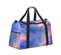 Mexpekil Borsone grande da portare a mano, impermeabile, per weekender, pieghevole, per viaggi, sport, palestra, danza, Cielo Galassia Rosa Viola, Taglia unica