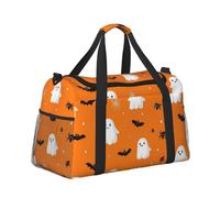 Mexpekil Borsone grande da portare a mano, impermeabile, per weekender, pieghevole, per viaggi, sport, palestra, danza, Pipistrello fantasma cartone anim, taglia unica