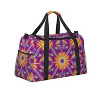 Mexpekil Borsone grande da portare a mano, impermeabile, per weekender, pieghevole, per viaggi, sport, palestra, danza, Fiori Psichedelici, Taglia unica