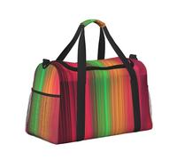 Mexpekil Borsone grande da portare a mano, impermeabile, per weekender, pieghevole, per viaggi, sport, palestra, danza, Astratto Neon Lines, Taglia unica