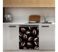 Mexpekil Calamita per lavastoviglie con palloni da calcio, 53 x 66 cm, adesivo decorativo per lavastoviglie per porta d'ingresso, impermeabile, pannello magnetico per elettrodomestici da cucina