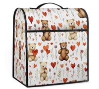 Mexpekil Carino Orso Fiore Amore Stand Mixer Cover 5-8 Quart Elettrodomestico da Cucina Coperture antipolvere con Maniglia Superiore e Tasche Universale Accessori di Protezione Della Decorazione di
