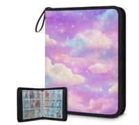 Mexpekil Clouds Star - Raccoglitore di carte con 9 tasche con 50 pagine a caricamento laterale, per 900 carte, con cerniera, impermeabile, porta carte