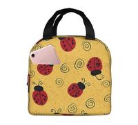 Mexpekil Coccinelle e turbinii Borse per il pranzo isolate per le donne Borsa termica per il pranzo per adulti Borsa termica da picnic portatile riutilizzabile Borsa per il pranzo Borsa per il lavoro