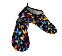 Mexpekil Colorato Animale Farfalla Modello Scarpe Da Acqua per Le Donne Degli Uomini Quick Dry Antiscivolo A Piedi, Colorato Animale Farfalla, 38.5/39.5 EU